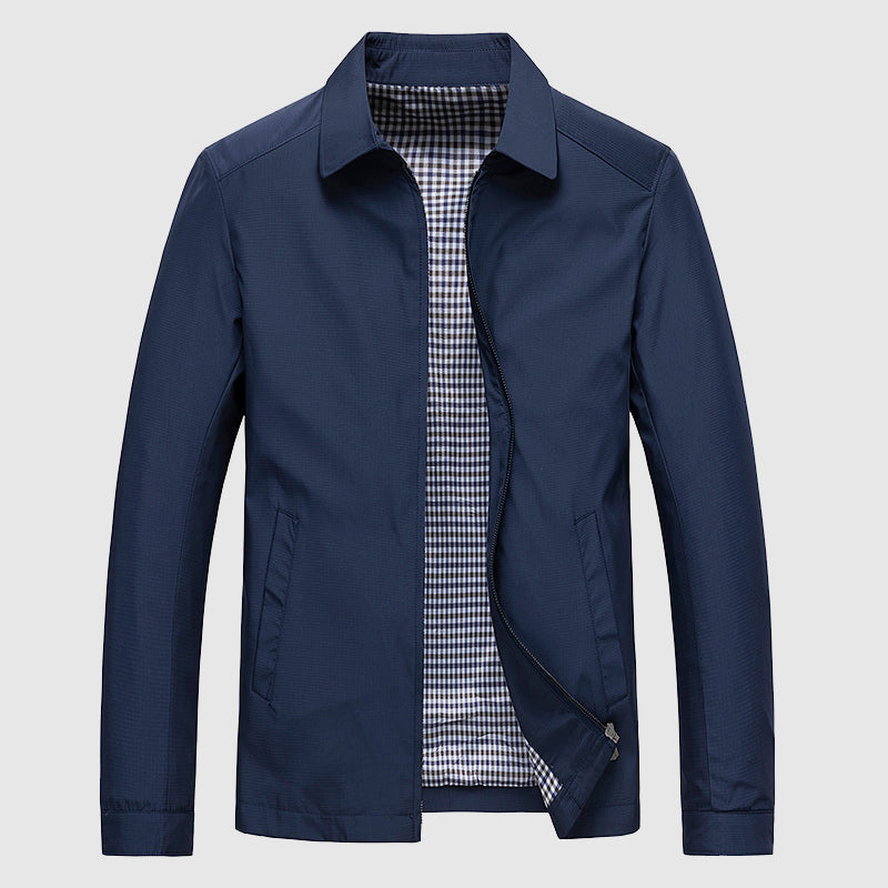 Edward Classic Collared Lightweight Jacket – Harrington Business Casual Outerwear