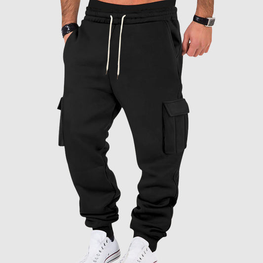 Arlo Men’s Fleece Sweatpants – Utility Pockets with Tapered Leg Comfort Fit