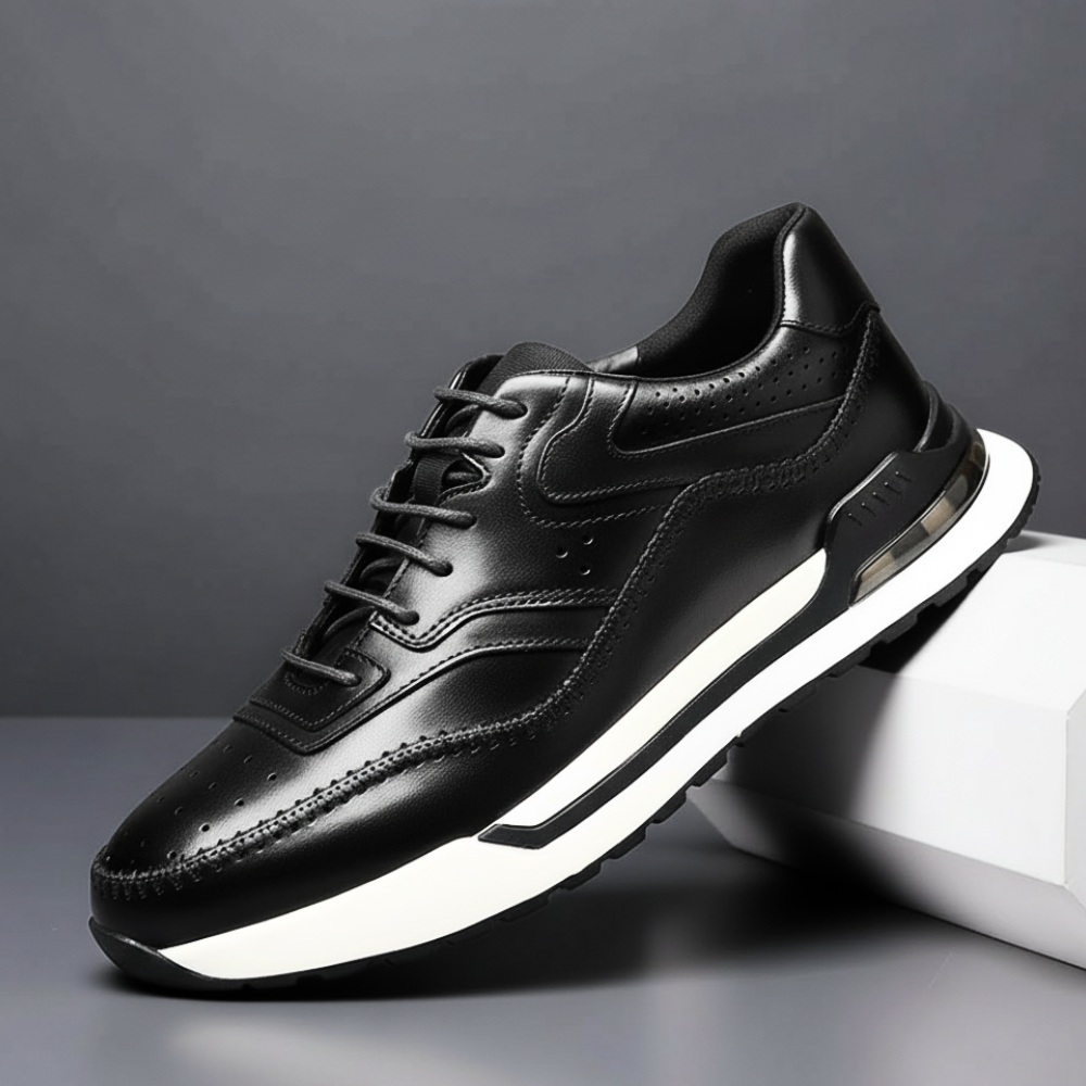 Alessandro Vieri Genuine Leather Oxford Sneakers – Smart Casual Comfort Shoes