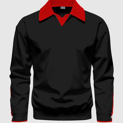 Andre Men’s Polo Sweater – SilkenWeave Knit with Contrast Collar Detail
