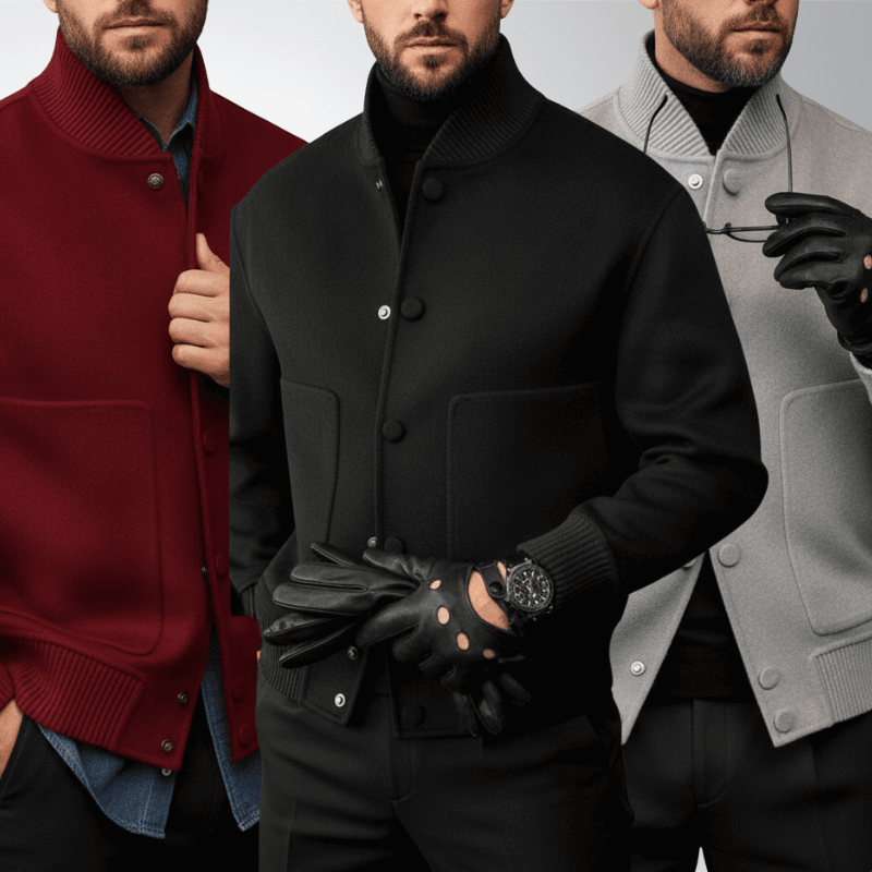 Huxley Men’s Wool Jacket – Minimalist Tailored Coat with Sharp Silhouette