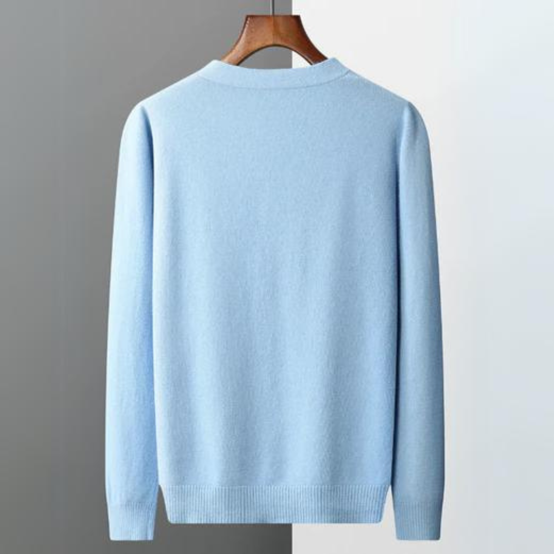 Men's Cashmere Cardigan Sweater - Classic V-Neck Knit Lightweight & Soft