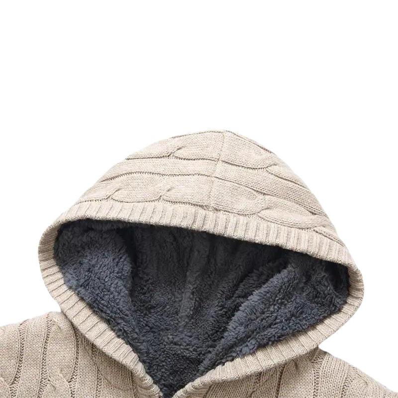 Dorian Men’s Wool Cardigan Jacket – Reversible Design with Fleece Interior