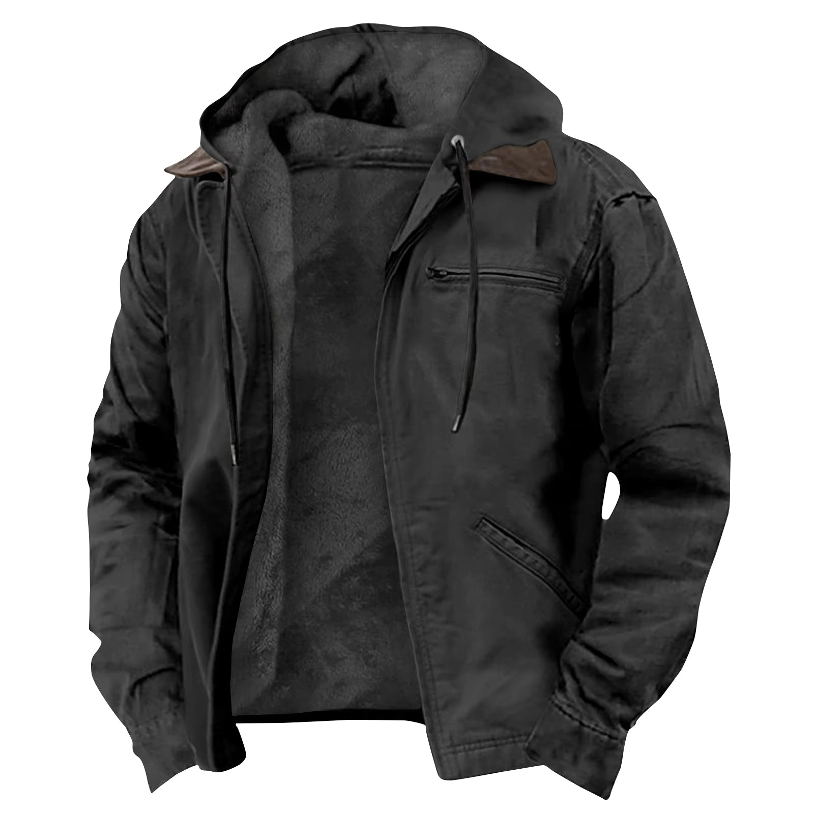 Elliot Men’s Hooded Jacket – Fleece-Lined for Casual Streetwear Style