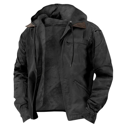 Elliot Men’s Hooded Jacket – Fleece-Lined for Winter Warmth & Casual Streetwear Style