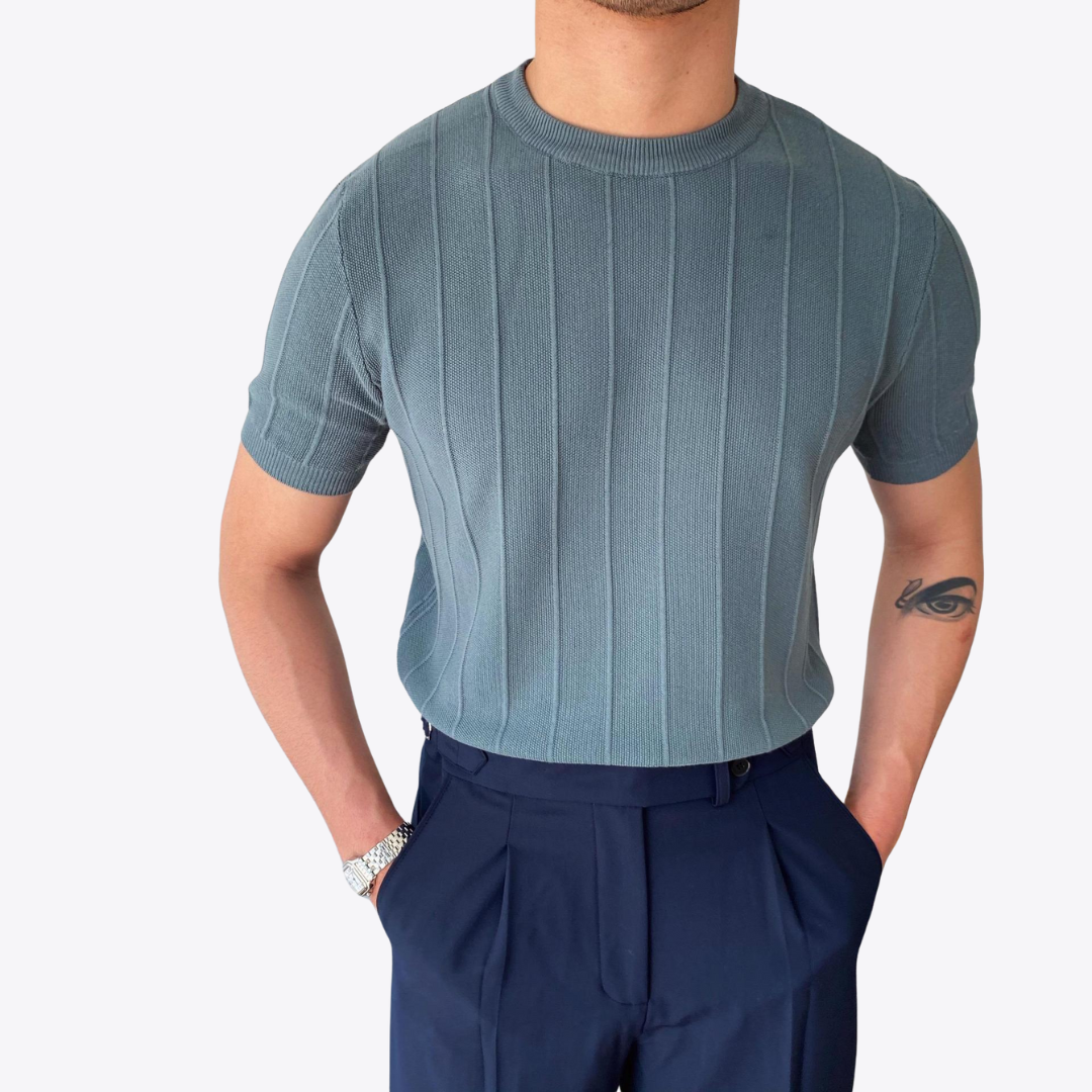 Hugo Ribbed Short Sleeve Shirt – Soft Cotton with Tailored Fit