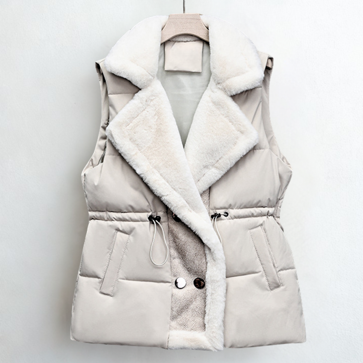 Lucia Women’s Fleece Vest – Plush Sherpa Collar & Adjustable Fit