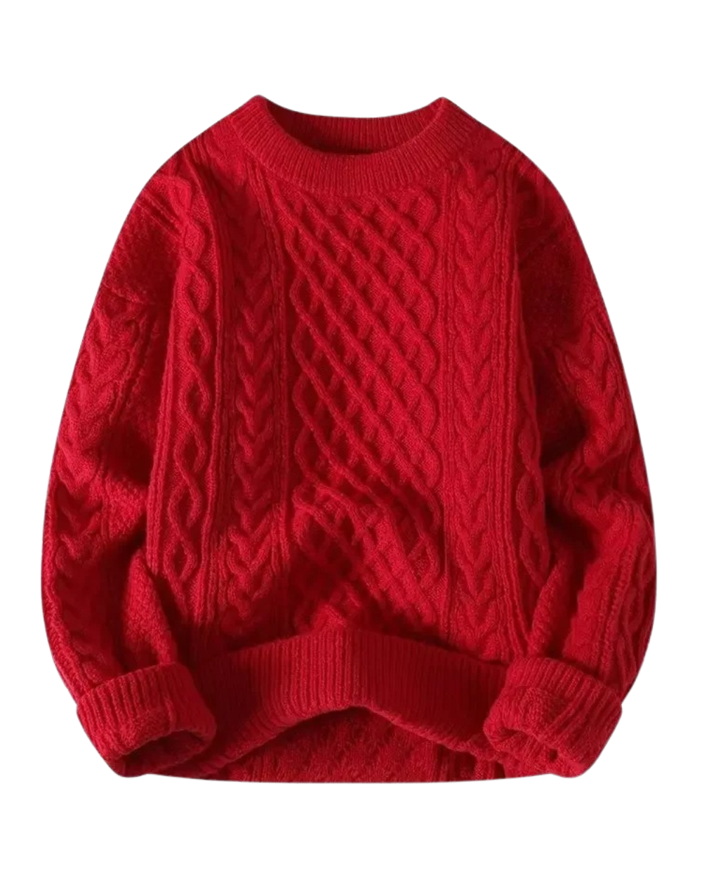 Giulio Men’s Cotton Sweater – Classic Cable Knit Jumper