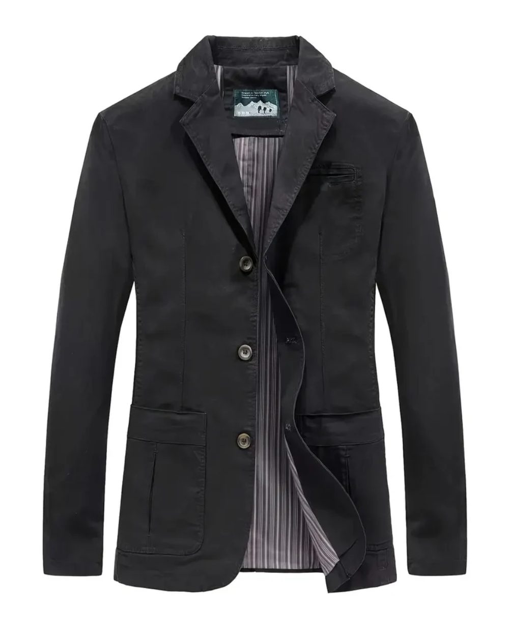 Thompson Men’s Button Up Jacket – Tailored Fit with Notched Lapel