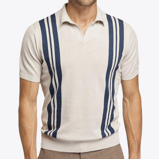 Sebastian Men’s Striped Polo Shirt – Soft Cotton Short Sleeve