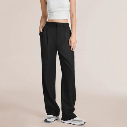 Sofia Women’s Wide Leg Trousers – SilkenWeave Blend with Flowing Drape