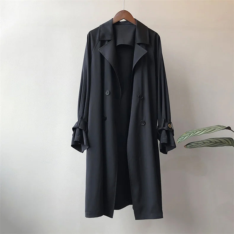 Lucille Women’s Trench Coat – SilkenWeave with Flowing Drape
