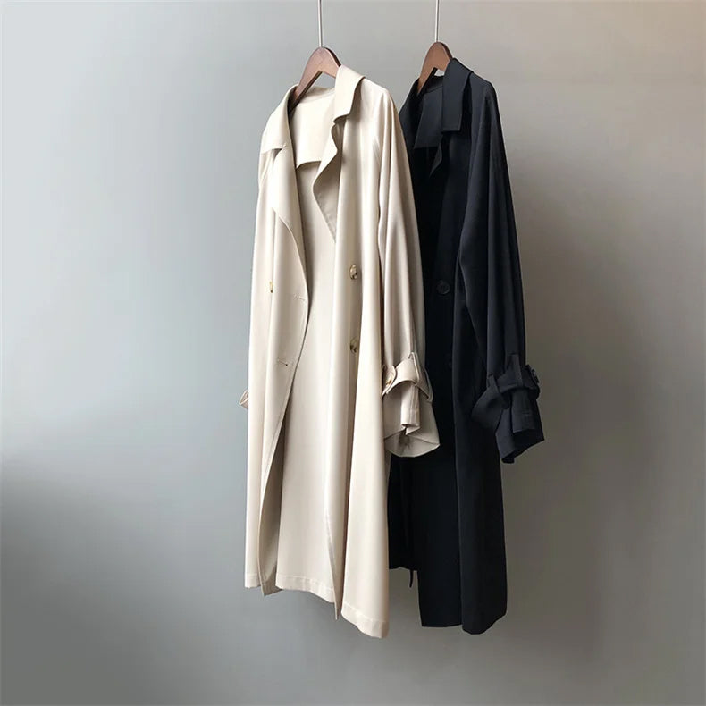 Lucille Women’s Trench Coat – SilkenWeave with Flowing Drape