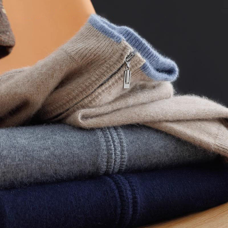 Hugo Men's Cashmere Jacket – Knit Zip-Up Jacket in Pure Cashmere