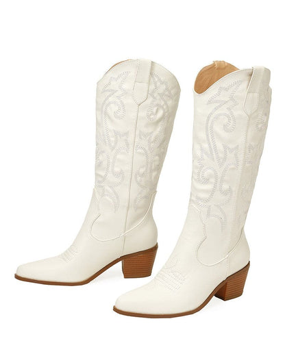 Elegant Western Embroidered Olympeia Boots for Women