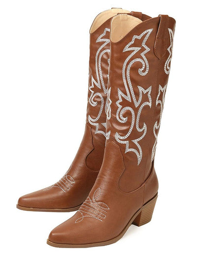 Elegant Western Embroidered Olympeia Boots for Women