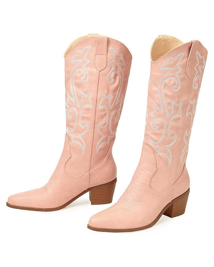Elegant Western Embroidered Olympeia Boots for Women