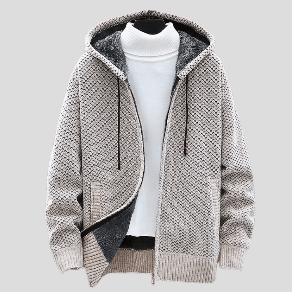 Oliver Men’s Hooded Jacket – Soft Knit Slim-Fit Hoodie Jacket