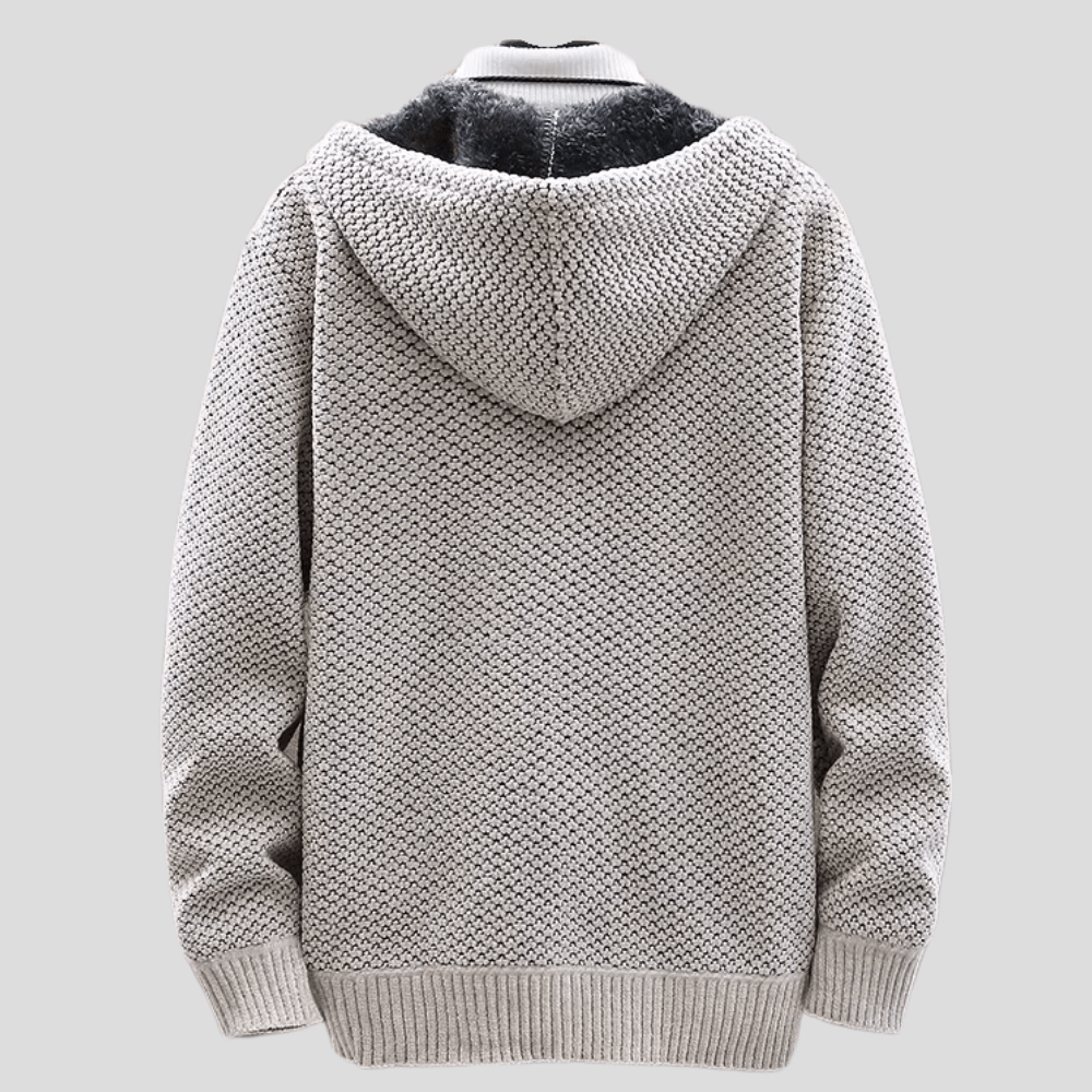Oliver Men’s Hooded Jacket – Soft Knit Slim-Fit Hoodie Jacket