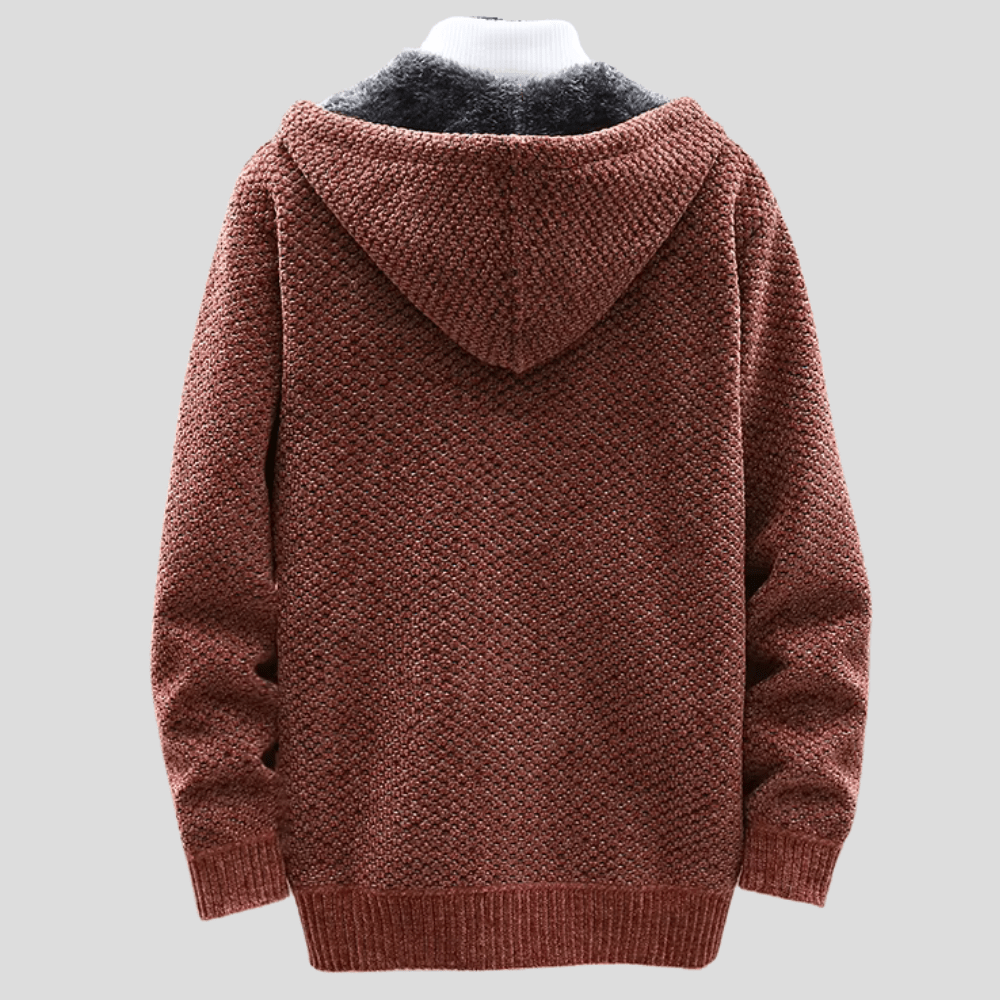Oliver Men’s Hooded Jacket – Soft Knit Slim-Fit Hoodie Jacket