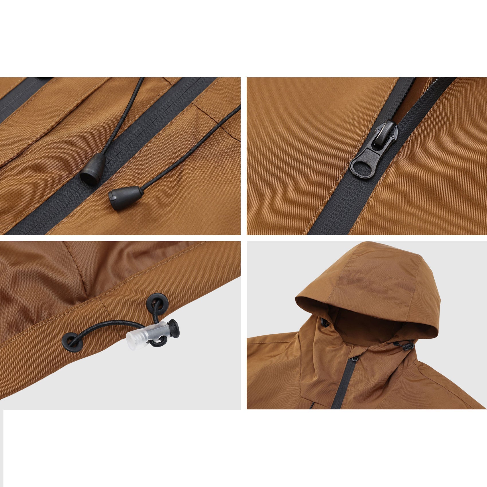 Baylan Men’s Waterproof Hiking Jacket – Windproof with Detachable Hood