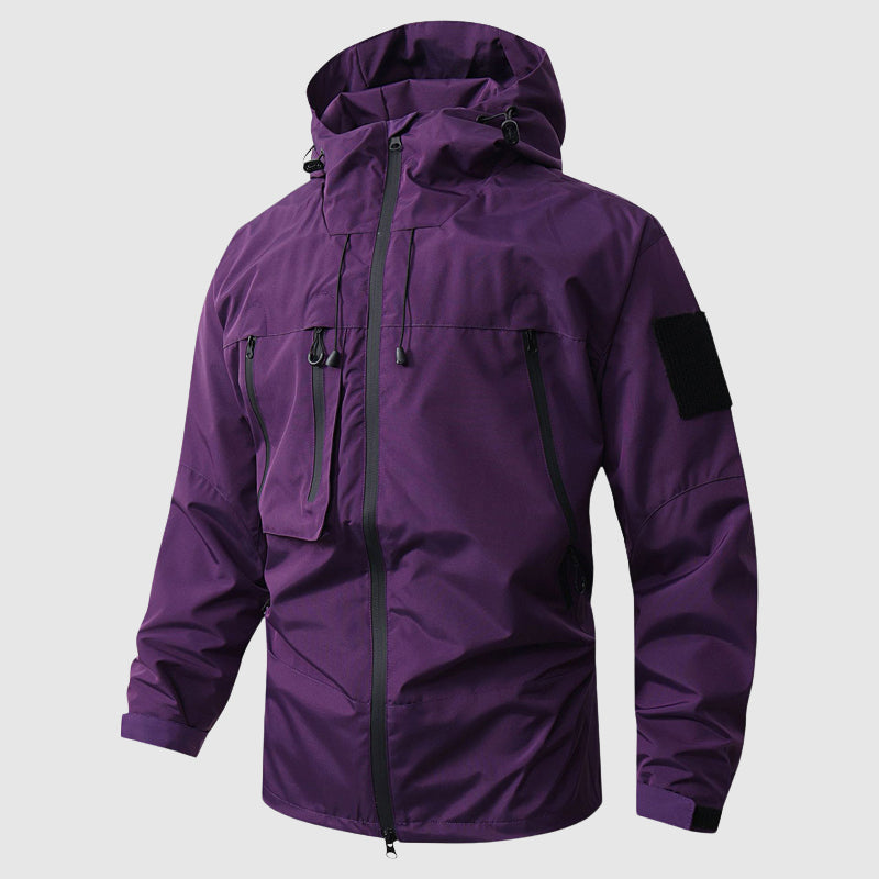 Baylan Men’s Waterproof Hiking Jacket – Windproof with Detachable Hood