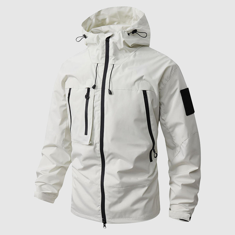 Baylan Men’s Waterproof Hiking Jacket – Windproof with Detachable Hood