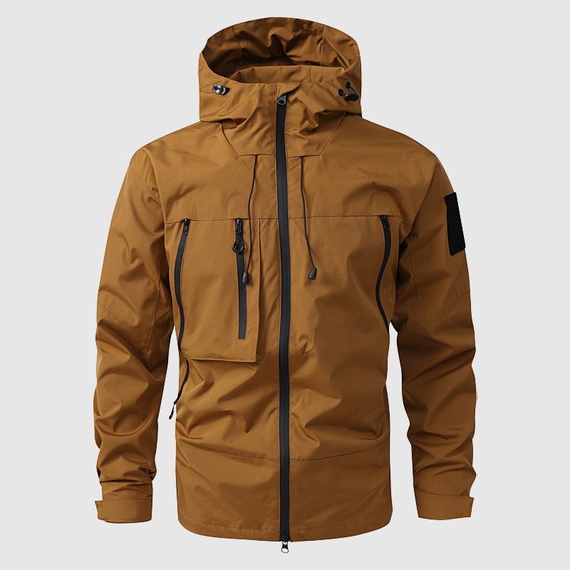Baylan Men’s Waterproof Hiking Jacket – Windproof with Detachable Hood