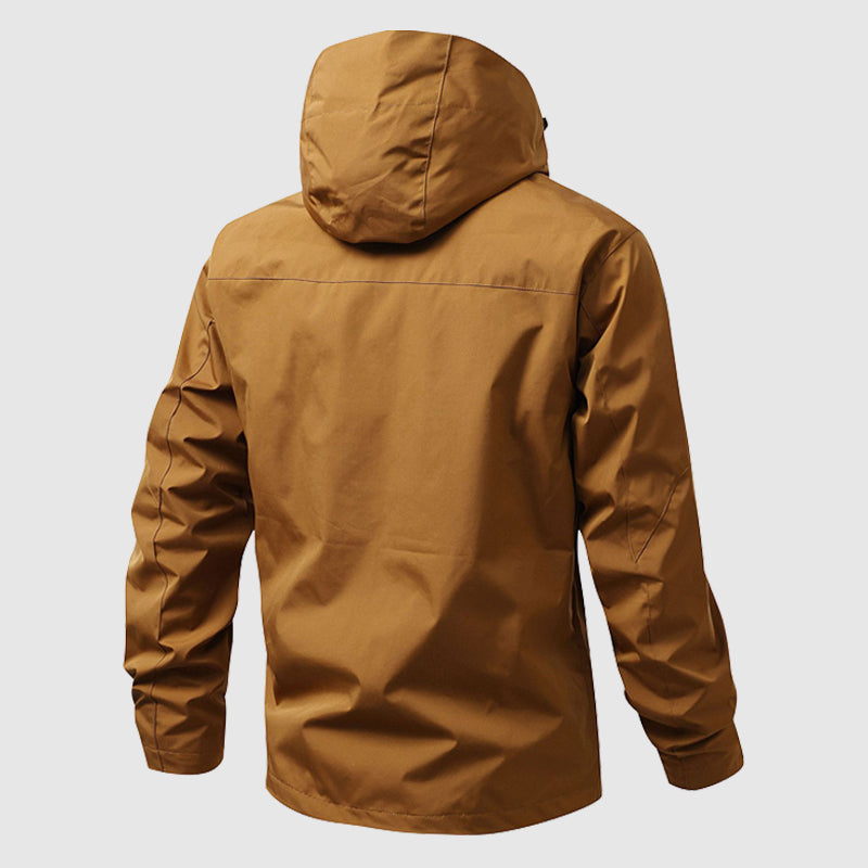 Baylan Men’s Waterproof Hiking Jacket – Windproof with Detachable Hood