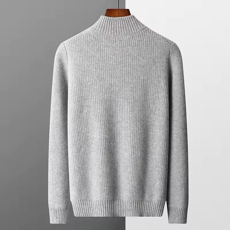 Anders Men’s Zip Up Cardigan – Merino Wool Cable Knit Sweater