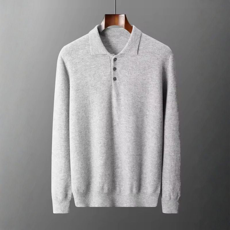 Milo Men’s Cashmere Cardigan – Merino Wool Buttoned Pullover