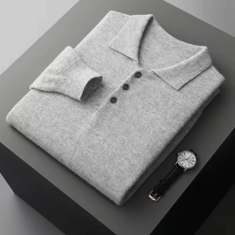 Milo Men’s Cashmere Cardigan – Merino Wool Buttoned Pullover