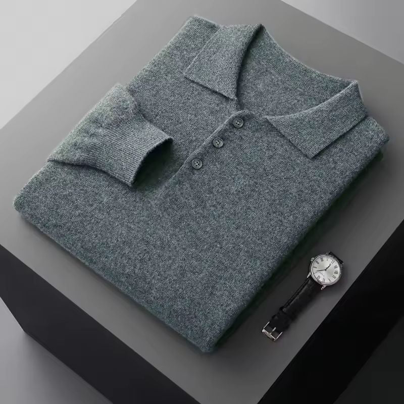 Milo Men’s Cashmere Cardigan – Merino Wool Buttoned Pullover