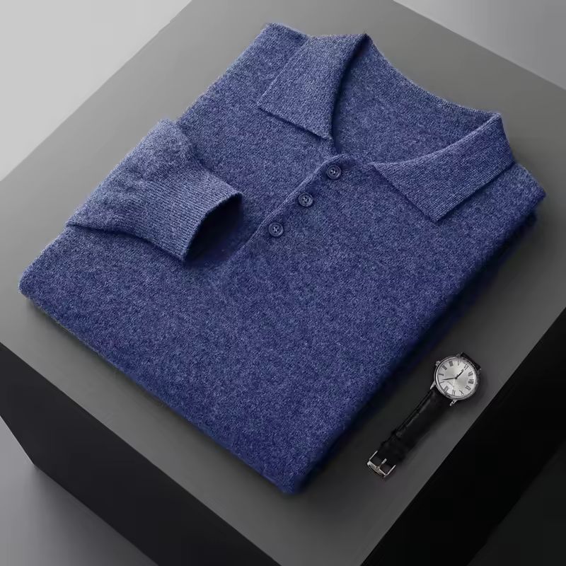 Milo Men’s Cashmere Cardigan – Merino Wool Buttoned Pullover