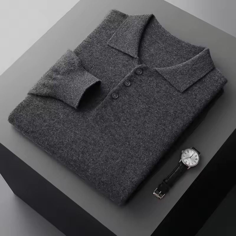 Milo Men’s Cashmere Cardigan – Merino Wool Buttoned Pullover