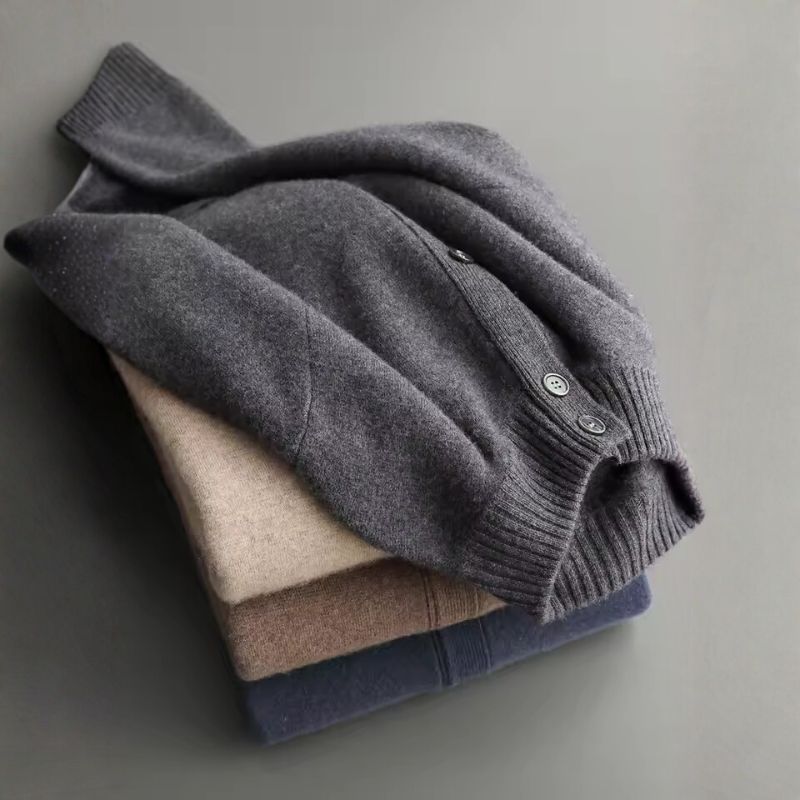 Ezra Men’s Cashmere Cardigan – Luxury Button-Up Knit Jacket