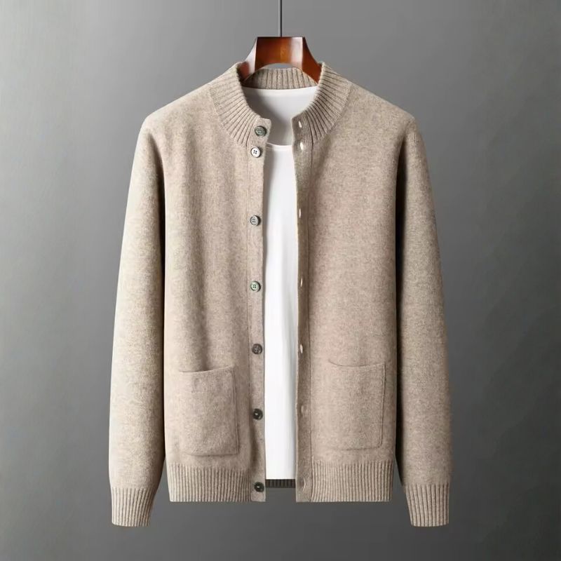 Ezra Men’s Cashmere Cardigan – Luxury Button-Up Knit Jacket