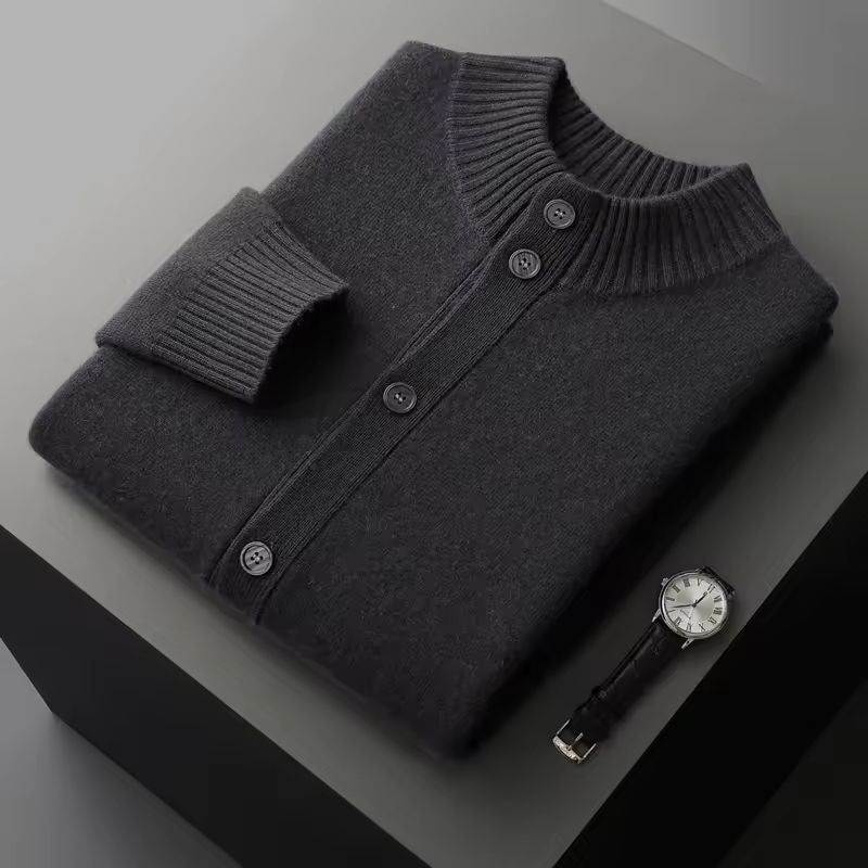 Ezra Men’s Cashmere Cardigan – Luxury Button-Up Knit Jacket