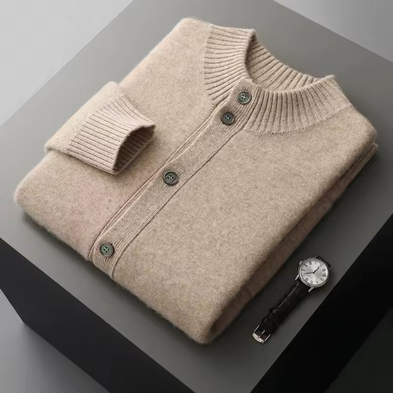 Ezra Men’s Cashmere Cardigan – Luxury Button-Up Knit Jacket
