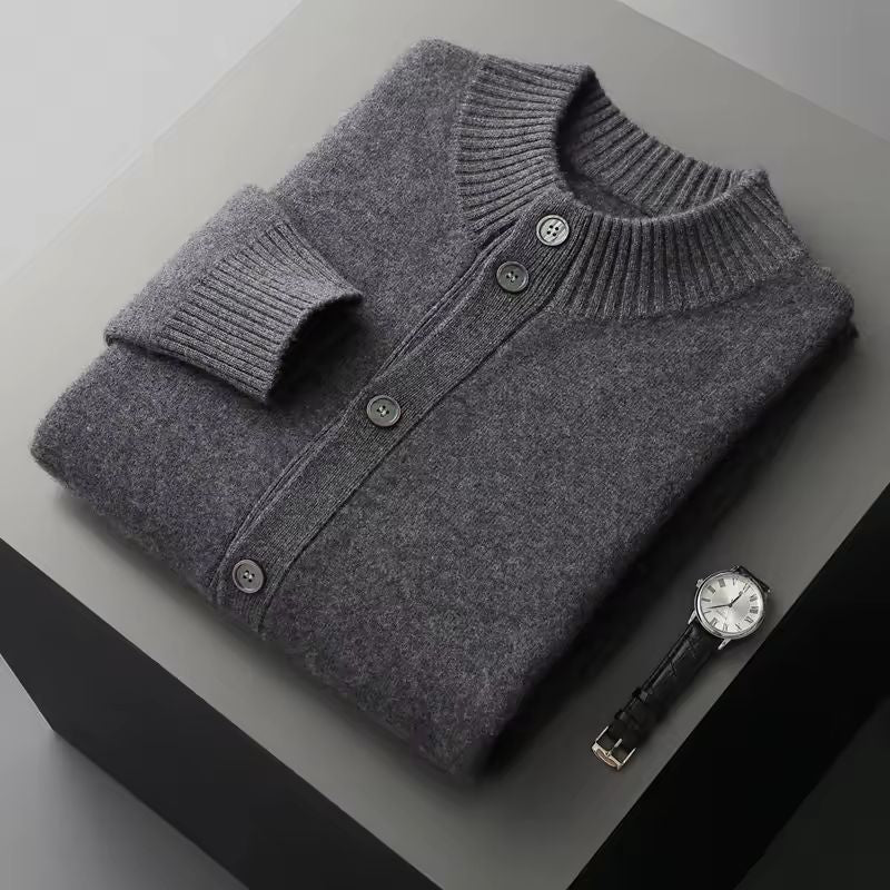 Ezra Men’s Cashmere Cardigan – Luxury Button-Up Knit Jacket