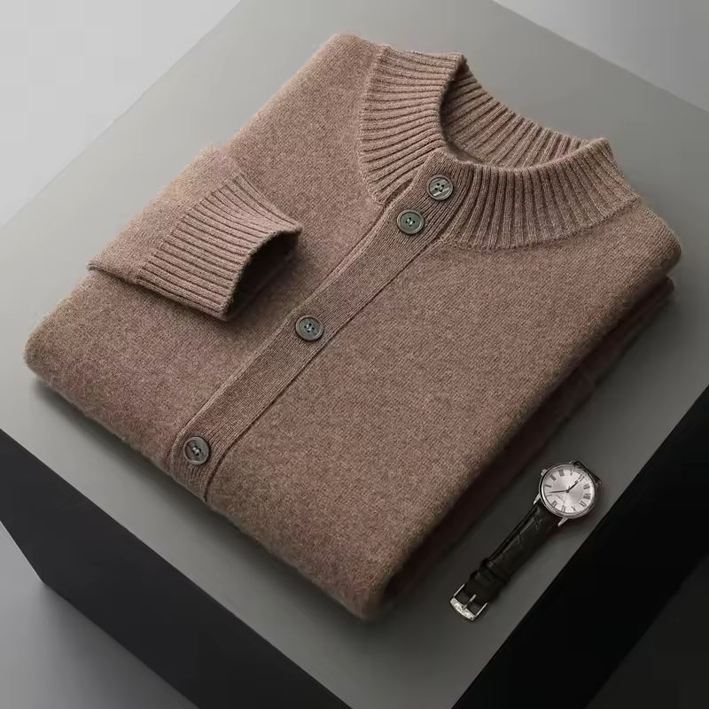 Ezra Men’s Cashmere Cardigan – Luxury Button-Up Knit Jacket