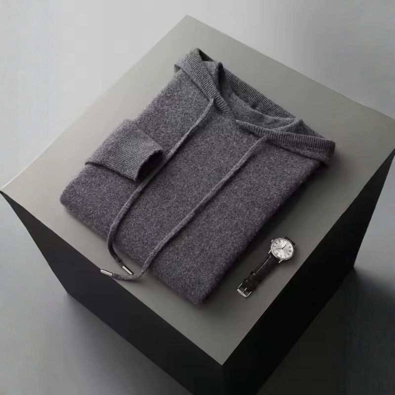 Fabio Men’s Cashmere Lounge Set – Hooded Pullover & Drawstring Pants