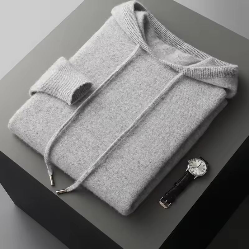 Fabio Men’s Cashmere Lounge Set – Hooded Pullover & Drawstring Pants