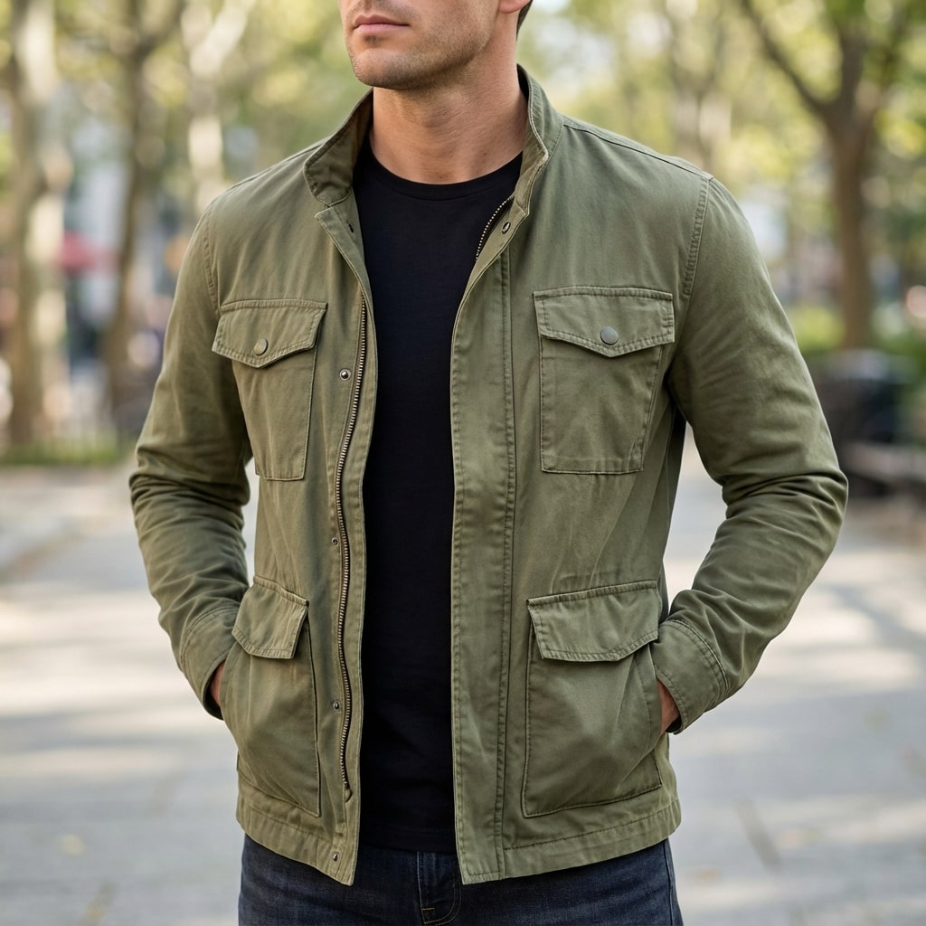 Vicente Men’s Cotton Jacket – Retro Style Casual Jacket