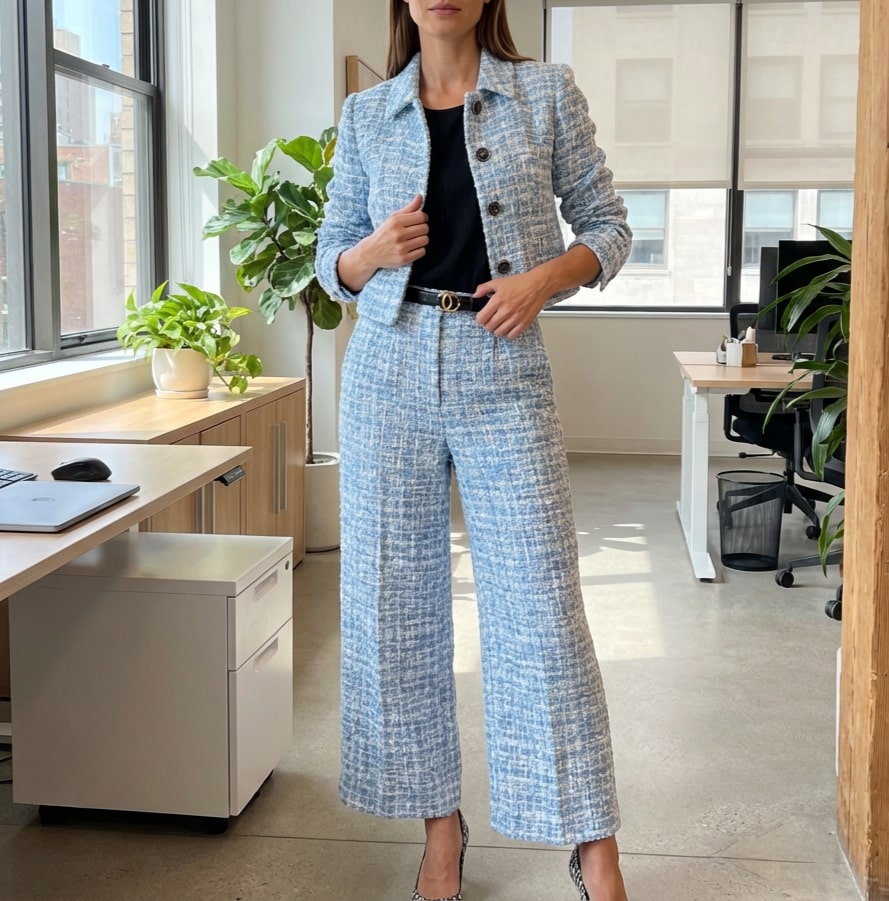 Felisa Women’s Tweed Blazer & Trousers Set
