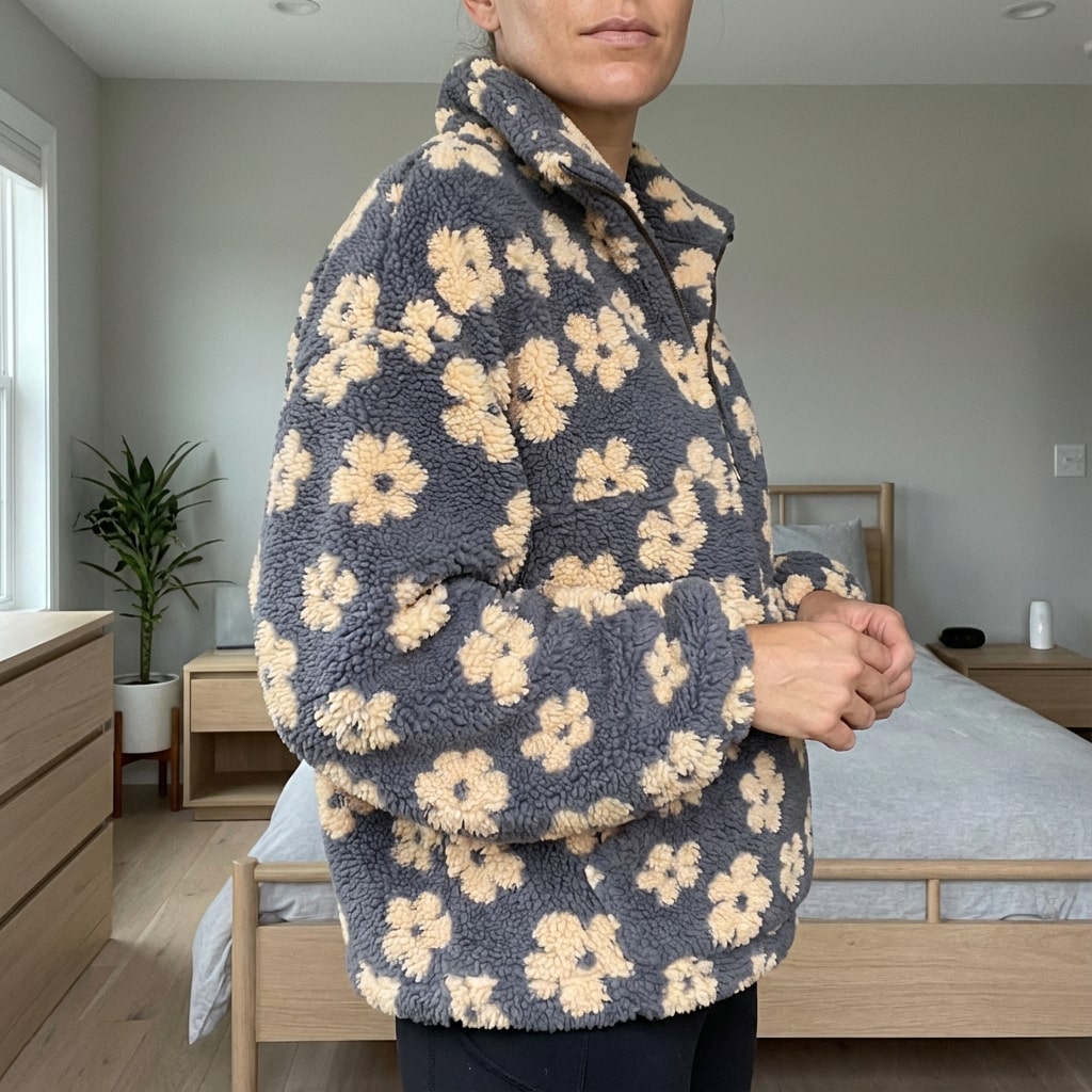 Margarita Women’s Sweater – Plush Fleece Floral Design