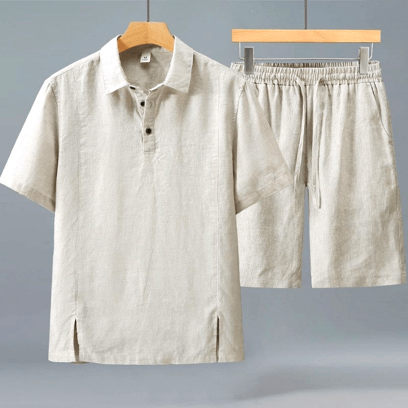 Cedric Resort Polo & Drawstring Shorts Set – Relaxed Summer Co-Ord