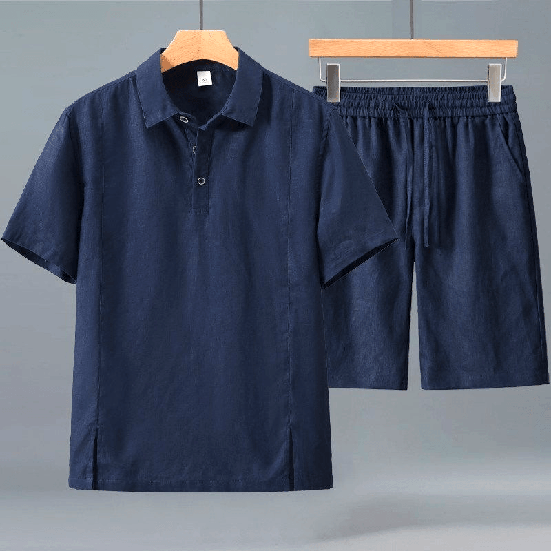 Cedric Resort Polo & Drawstring Shorts Set – Relaxed Summer Co-Ord