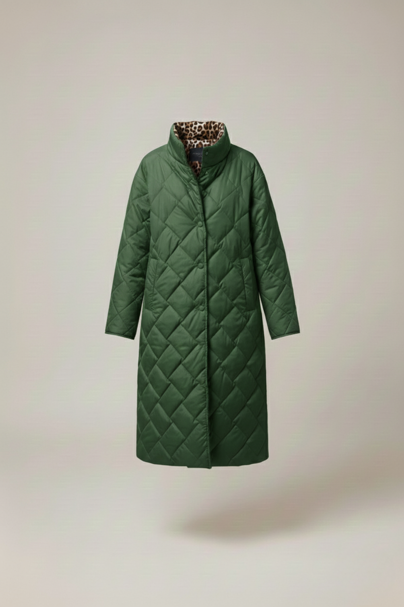 Harper Women’s Quilted Coat – Lightweight Cotton Padded Mid-Length Winter Jacket
