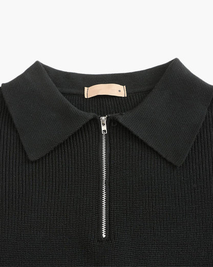 Brandon Half Zip Sweater – Soft Knit Turn-Down Collar Pullover for Versatile Layering